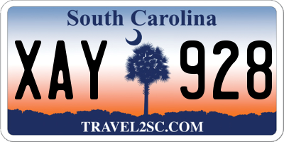 SC license plate XAY928