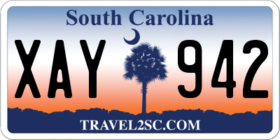 SC license plate XAY942