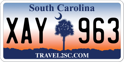 SC license plate XAY963