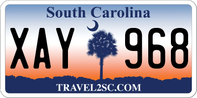 SC license plate XAY968