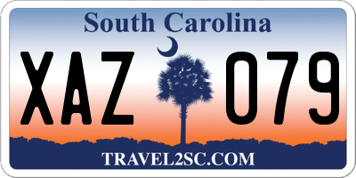 SC license plate XAZ079
