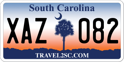 SC license plate XAZ082