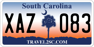 SC license plate XAZ083