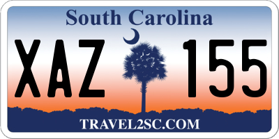 SC license plate XAZ155