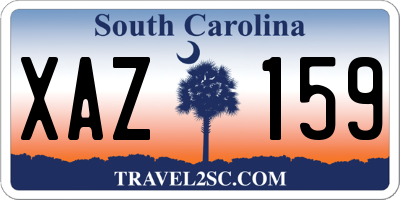 SC license plate XAZ159