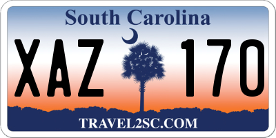 SC license plate XAZ170