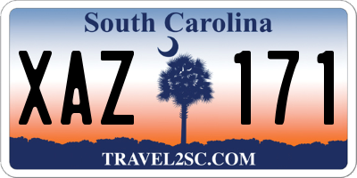 SC license plate XAZ171