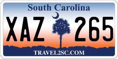 SC license plate XAZ265