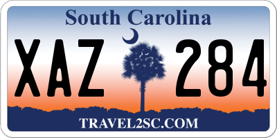SC license plate XAZ284