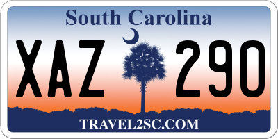 SC license plate XAZ290