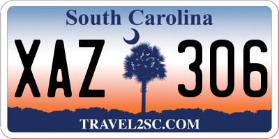 SC license plate XAZ306