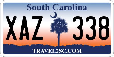 SC license plate XAZ338