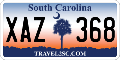 SC license plate XAZ368