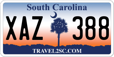 SC license plate XAZ388