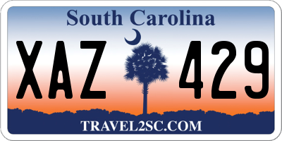 SC license plate XAZ429