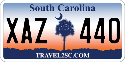 SC license plate XAZ440