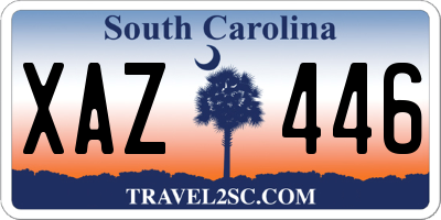 SC license plate XAZ446