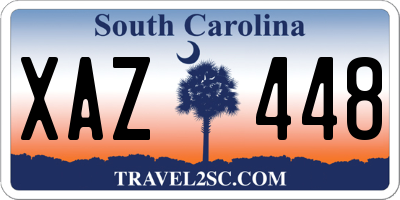 SC license plate XAZ448