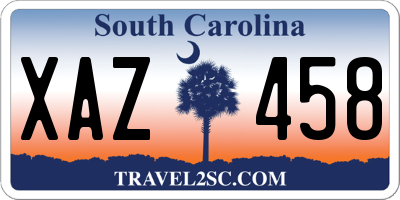 SC license plate XAZ458