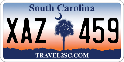 SC license plate XAZ459