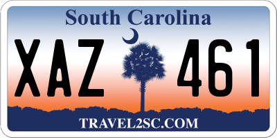 SC license plate XAZ461