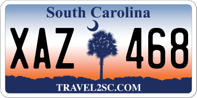 SC license plate XAZ468