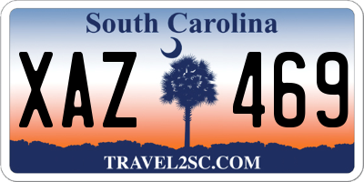 SC license plate XAZ469