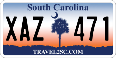 SC license plate XAZ471