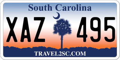 SC license plate XAZ495