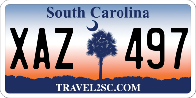 SC license plate XAZ497