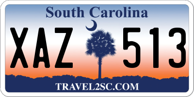 SC license plate XAZ513