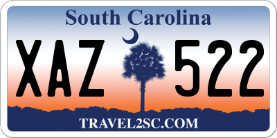 SC license plate XAZ522