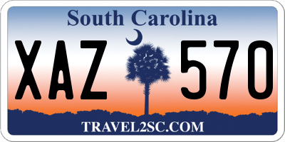 SC license plate XAZ570