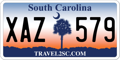 SC license plate XAZ579