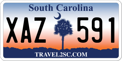 SC license plate XAZ591