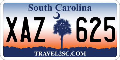 SC license plate XAZ625