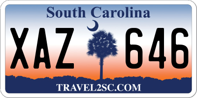 SC license plate XAZ646