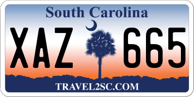 SC license plate XAZ665