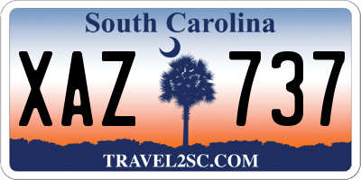 SC license plate XAZ737