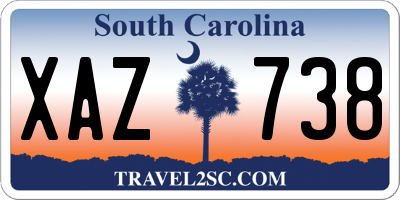 SC license plate XAZ738