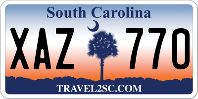 SC license plate XAZ770