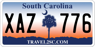 SC license plate XAZ776