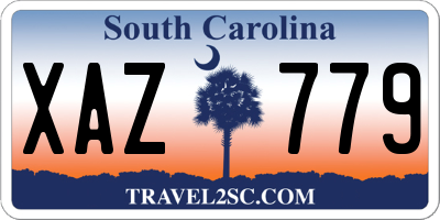 SC license plate XAZ779