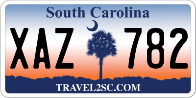 SC license plate XAZ782