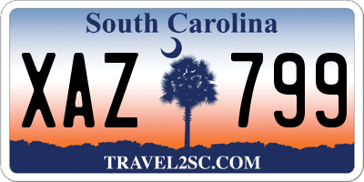 SC license plate XAZ799