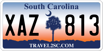 SC license plate XAZ813