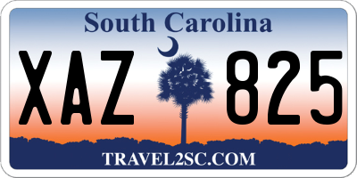 SC license plate XAZ825