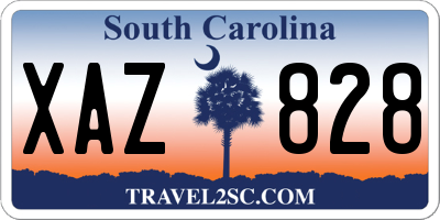 SC license plate XAZ828