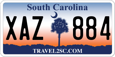 SC license plate XAZ884