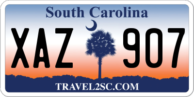 SC license plate XAZ907